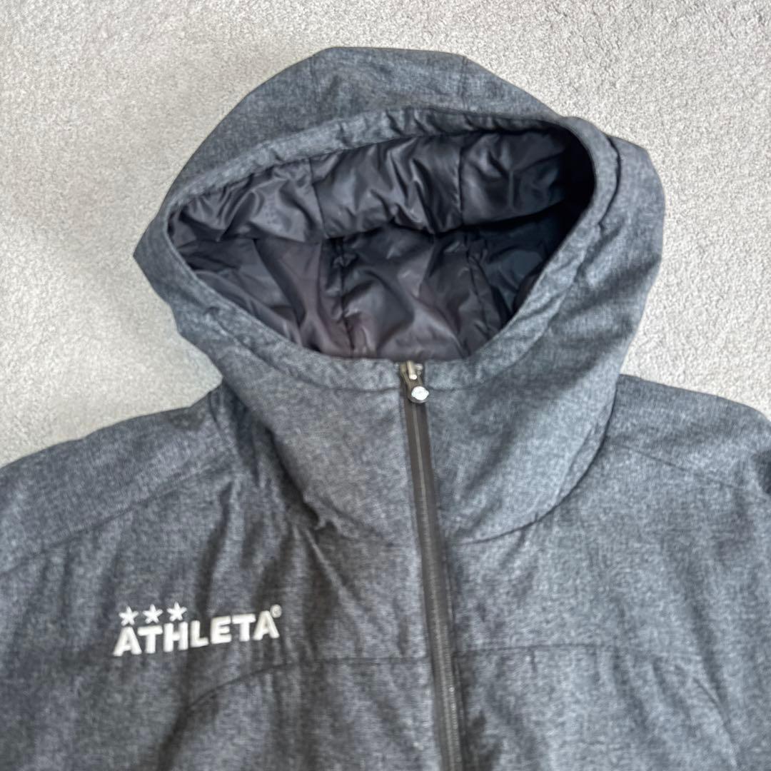 美品】ATHLETA アスレタ 中綿入ハーフコート グレー Lサイズ - メルカリ