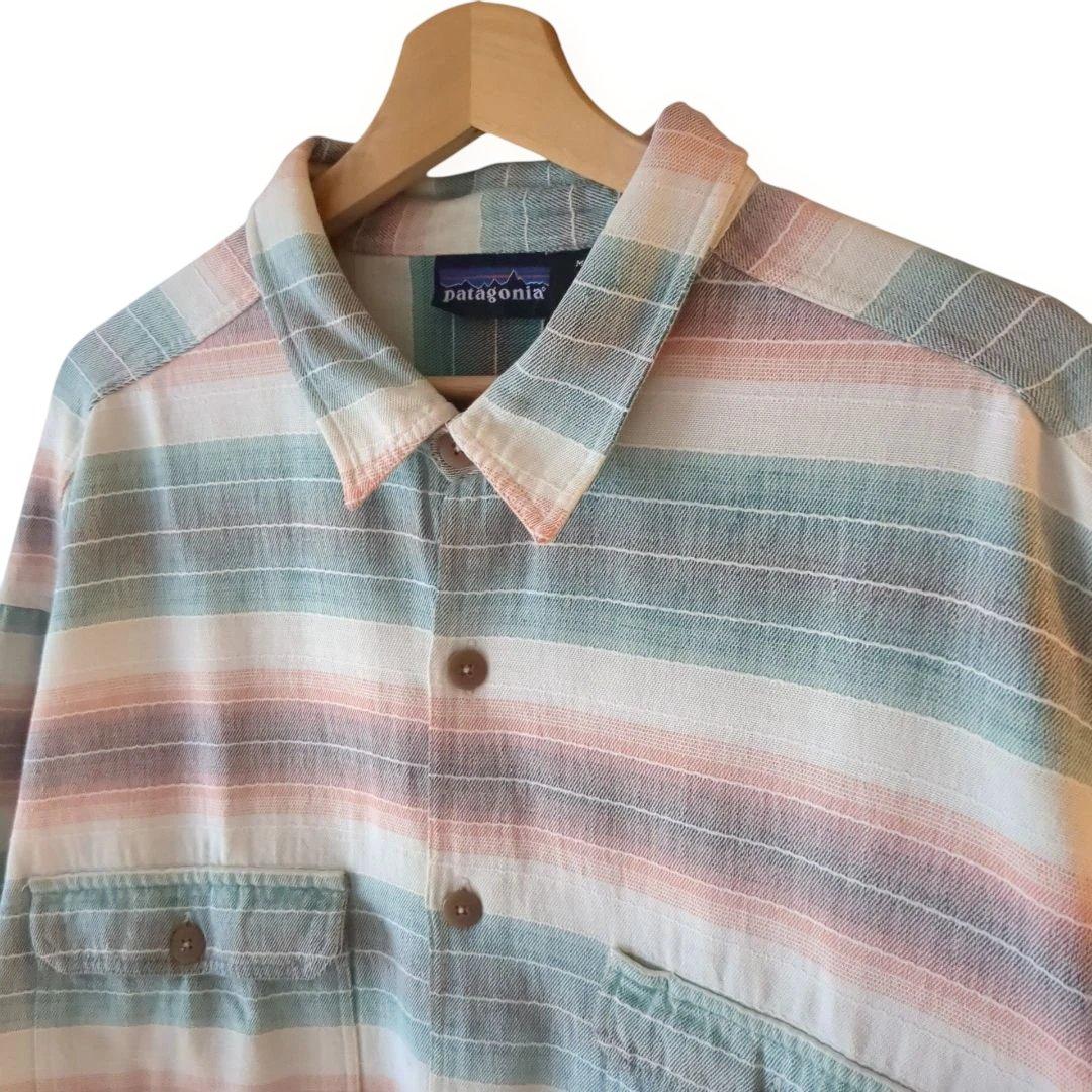 Patagonia サニーストライプ ヘビーフランネルシャツ ポルトガル製 XL
