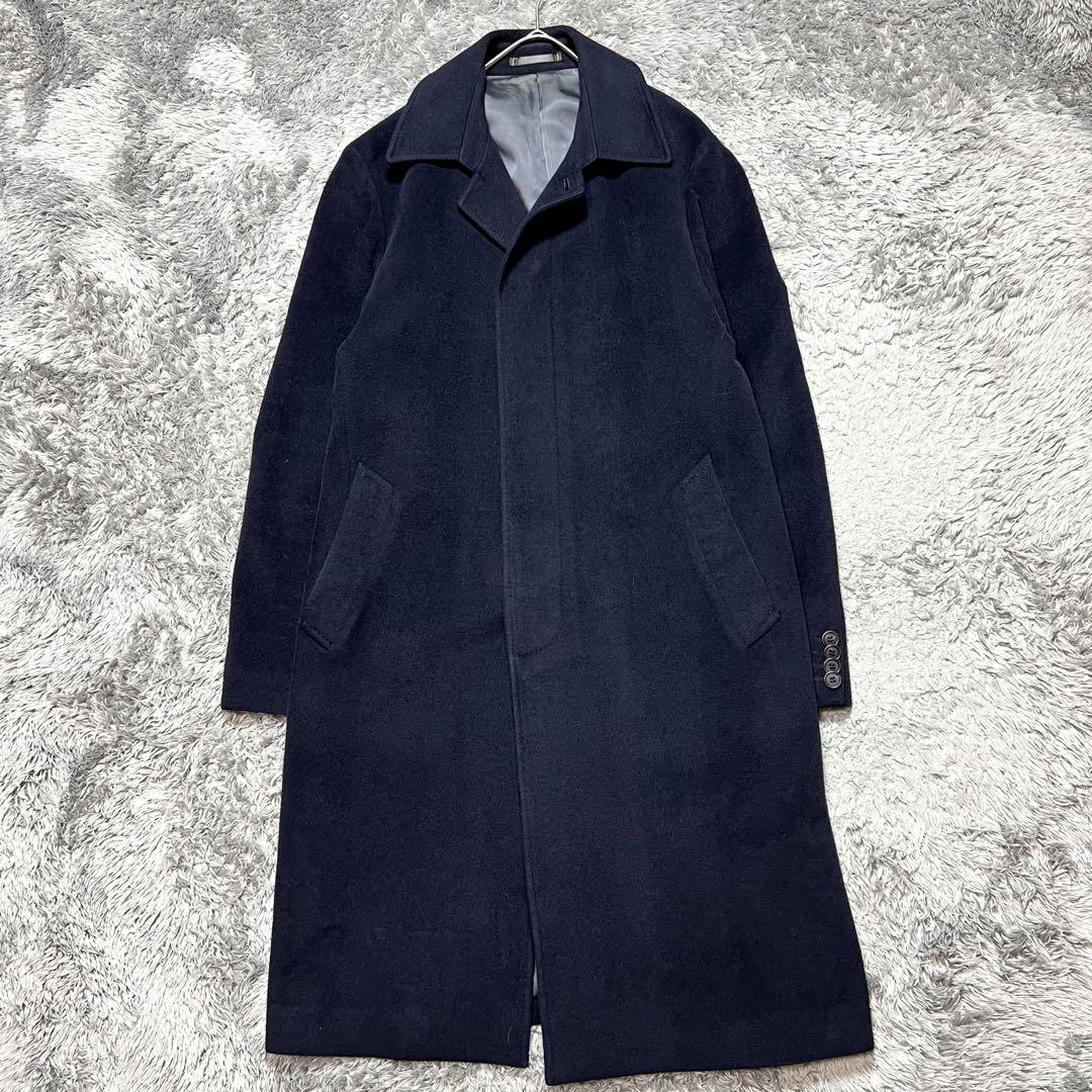 ポールスミス メンズ アンゴラ100% チェスターコート ネイビー Lサイズ
