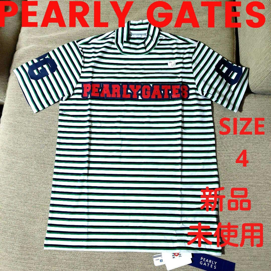PEARLY GATES☆パーリーゲイツモックネック☆グリーン☆4☆新品タグ