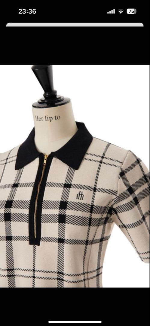 金土日限定値下げ！】 Herlipto チェック柄 ワンピース 参戦服 ミニ丈