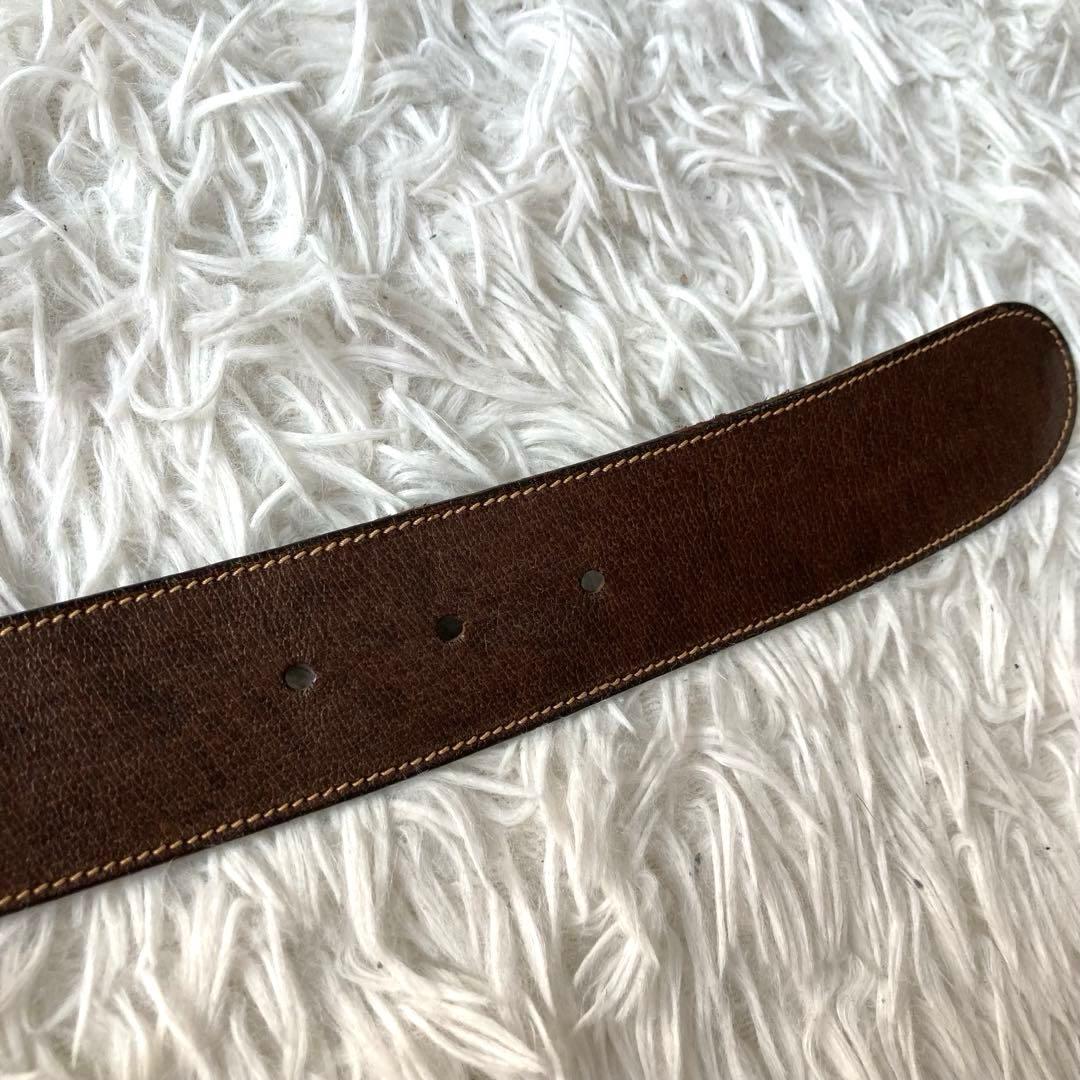 GUCCI インターロッキングベルト茶色ゴールド金具グッチ