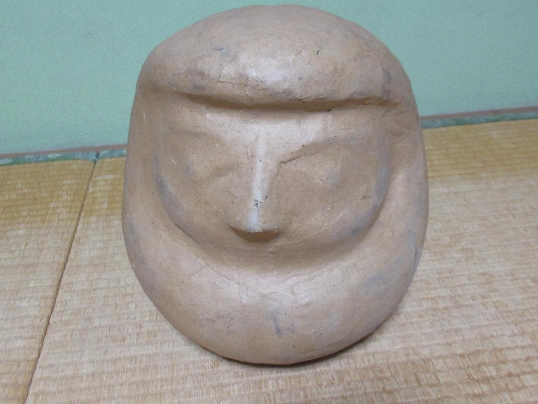大正時代◆相州だるま/達磨 大だるま 張り子された状態 木製木型 高さ約38cm 大正時代 希少な相州ダルマ木製18センチ 1920年代 張り子型 木製 極