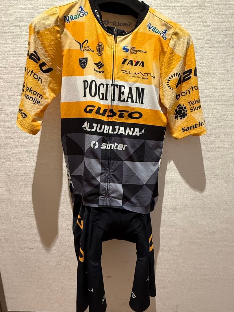 選手支給品　ポギチーム・グスト・リュブリャナ　サイクルジャージ　上下セット 選手支給品 ポギチーム・グスト・リュブリャナ サイクルジャージ 上下