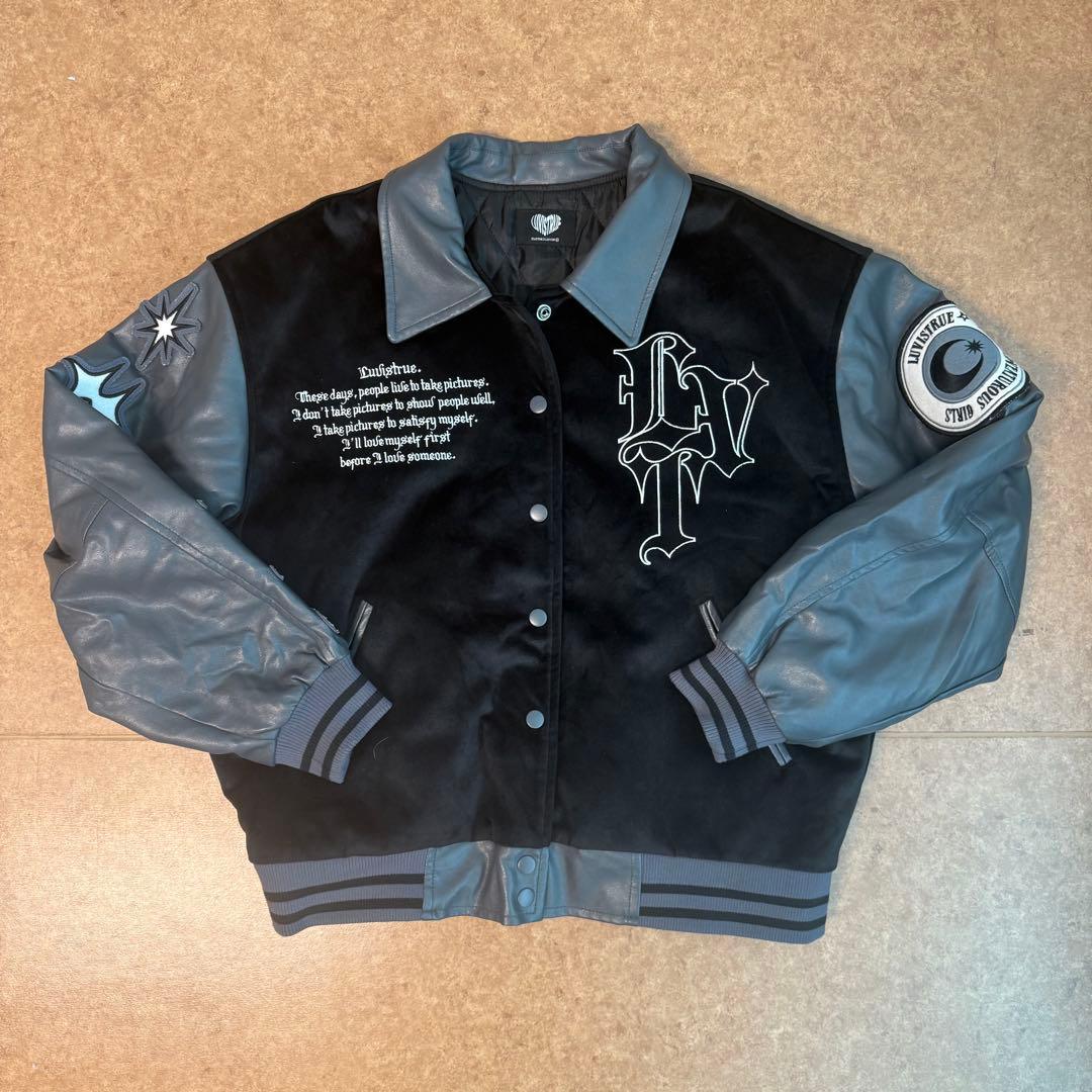 LUVISTRUEラブイズトゥルージャケット スタジャン グレー チャコール