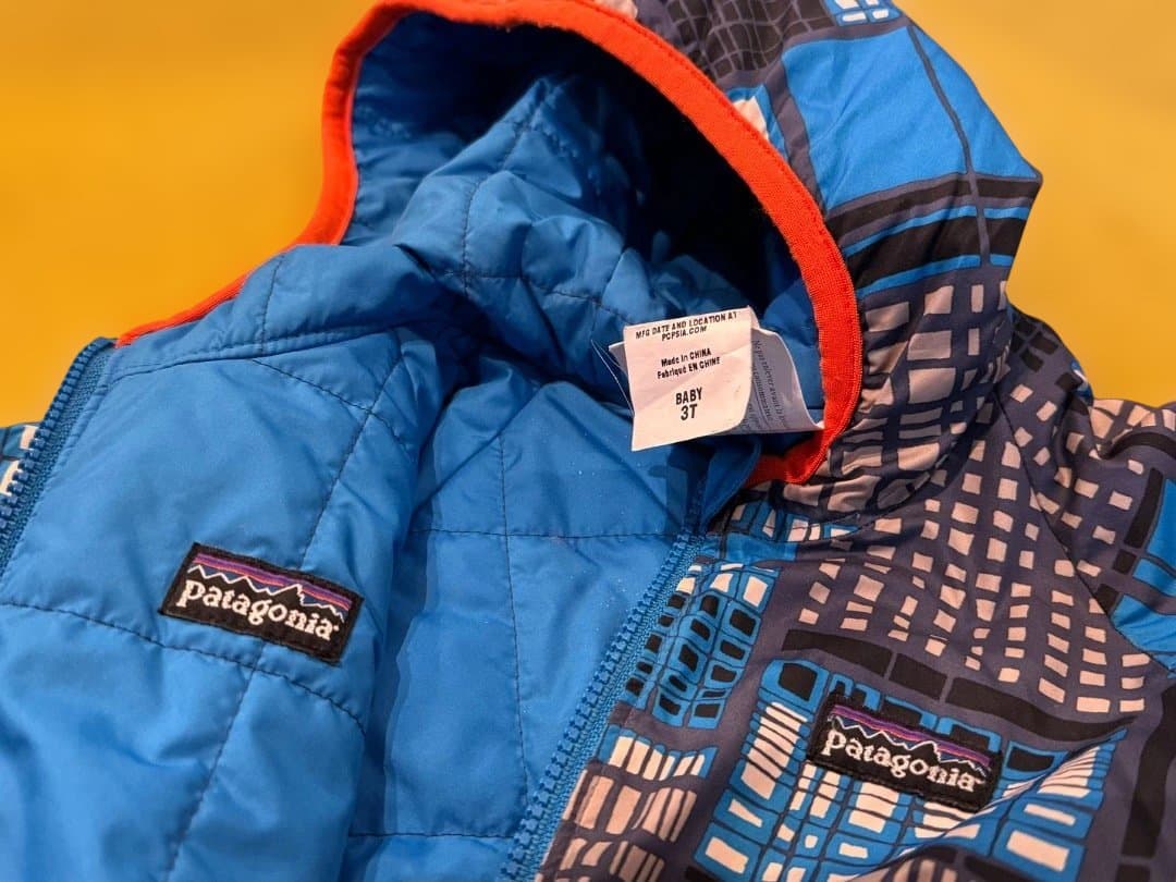 patagonia キッズ スノーウエア Baby 3T 青紺柄