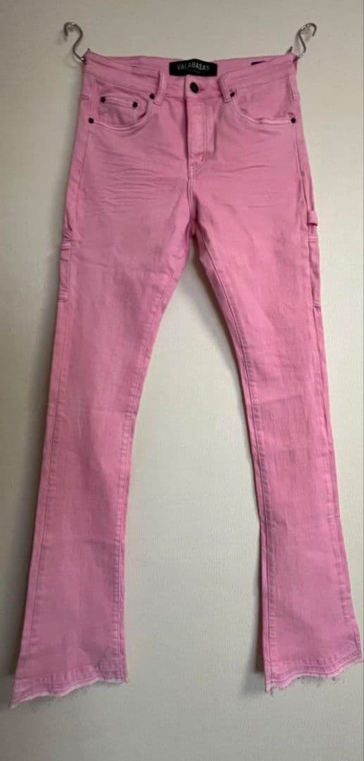 VALABASAS グレー ブーツカットデニムVALABASAS ピンク ブーツカット