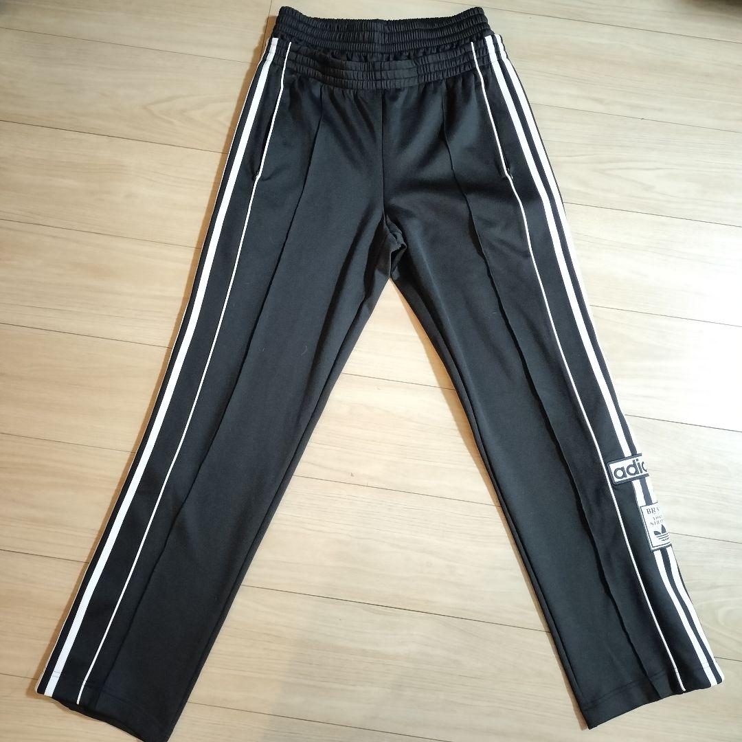 アディダス 黒 ダブルウエスト アディブレイク スナップパンツ