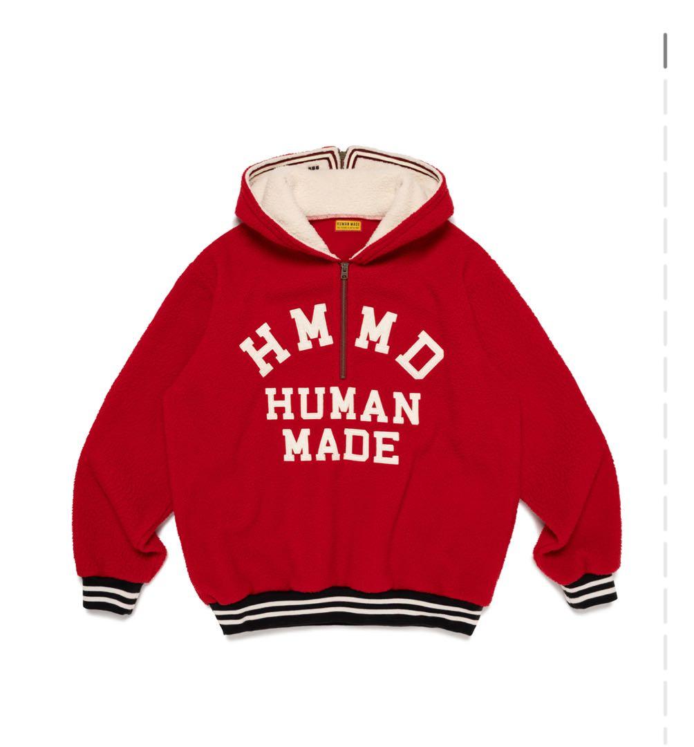 ヒューマンメイド　ハーフジップ Human Made HALF-ZIP HOODIE Grey | Official Japan Store