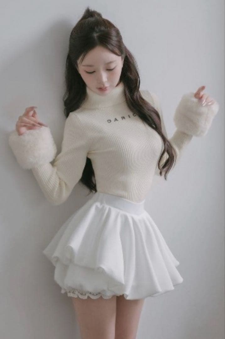 Darich ボリュームバルーンミニスカート ホワイト フリー ダーリッチ Darich ボリュームバルーンミニスカート （ホワイト