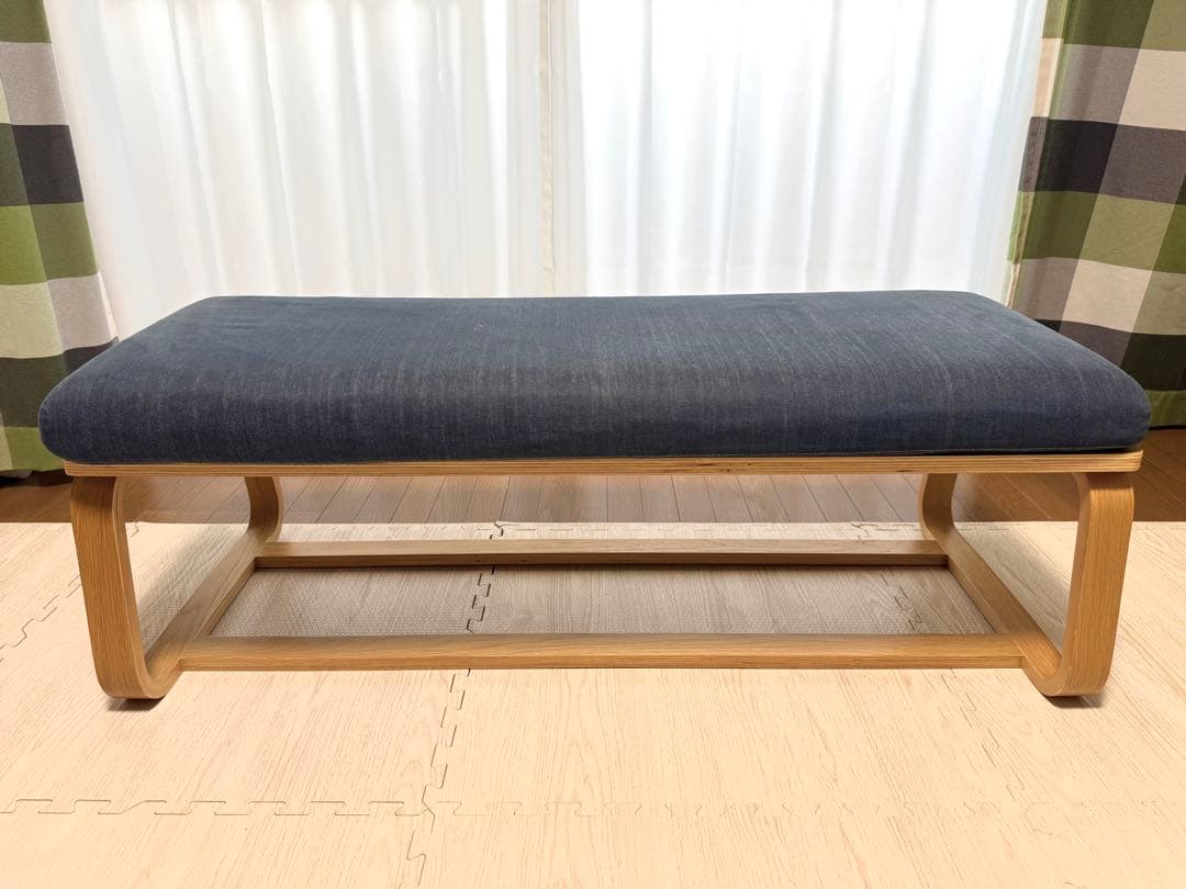 《引き取り限定》リビングでもダイニングでも使えるテーブル&ベンチセット　無印良品