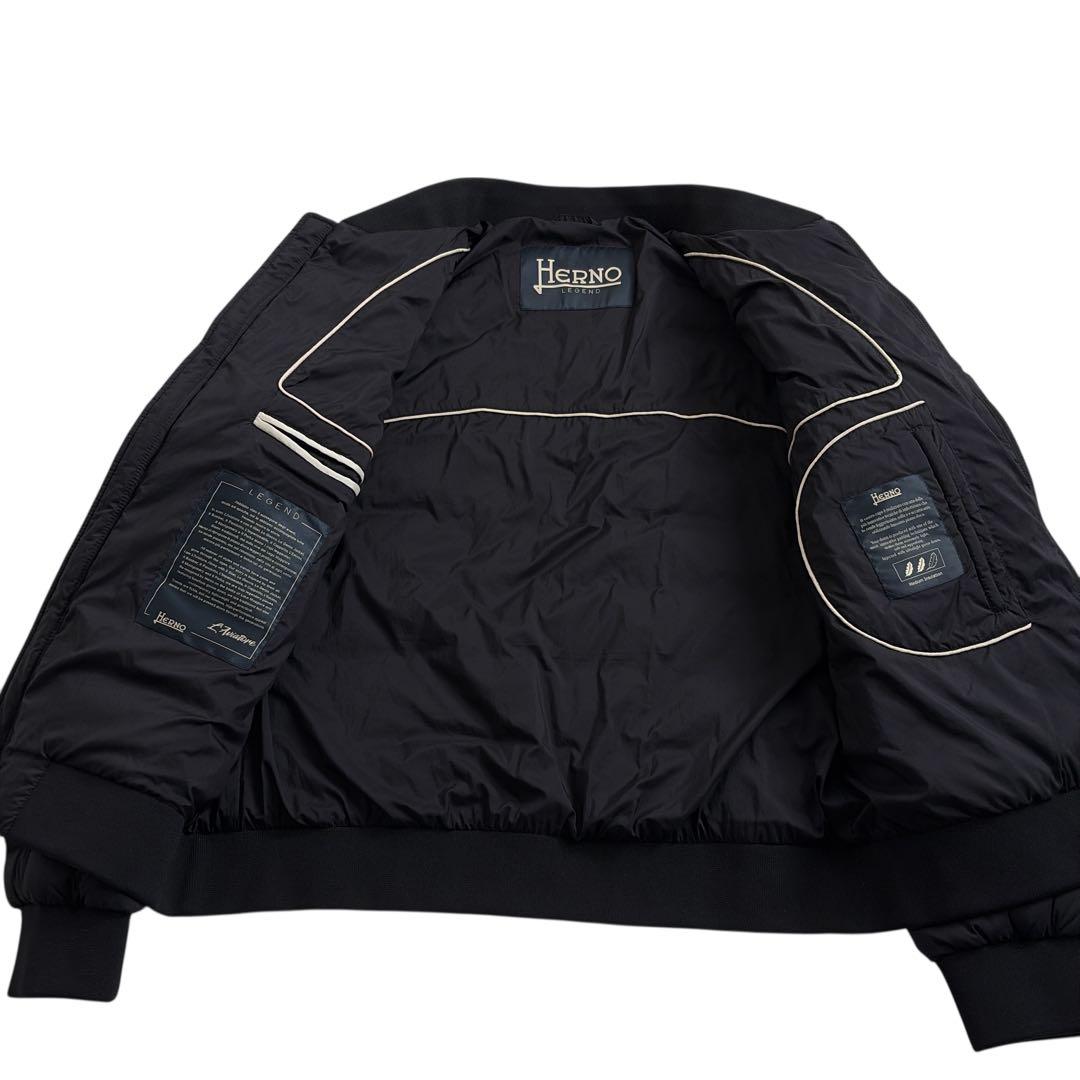 ヘルノ LEGEND MA-1 ダウンジャケット 黒 52 L'Aviatore 新