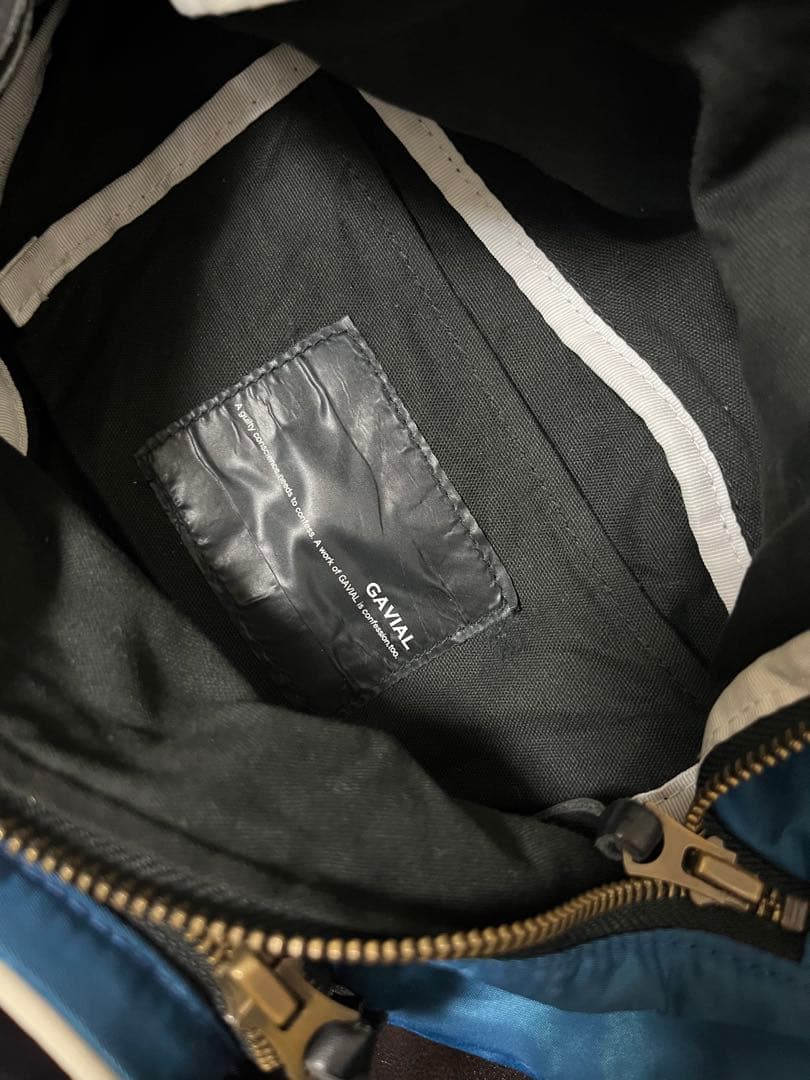 GAVIAL中村達也 nylon waist bag blue