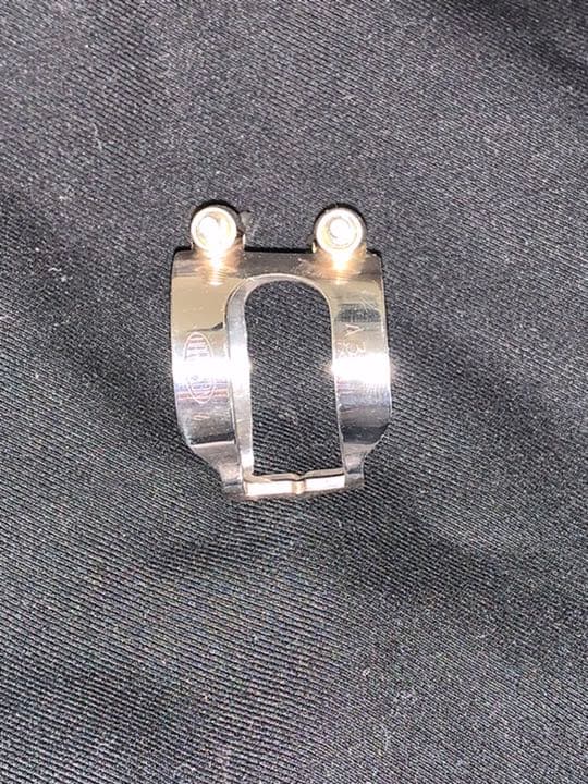 復刻版ハリソンリガチャー テナーサックス用 銀メッキ 中古品