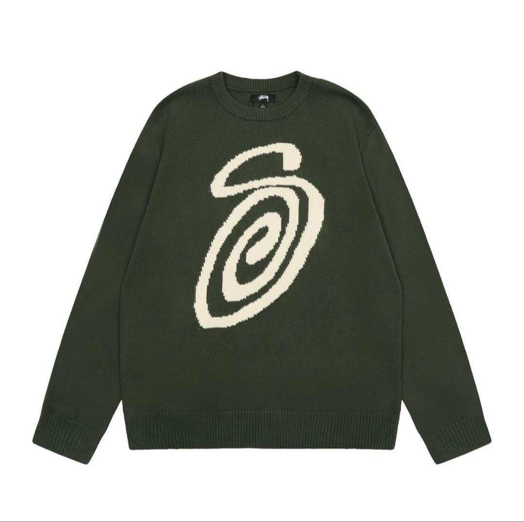 トップス [STUSSY] CURLY S SWEATER NATURAL L ☆関税込☆STUSSY☆Stussy Curly S Sweater Natural☆ニット☆ (STUSSY