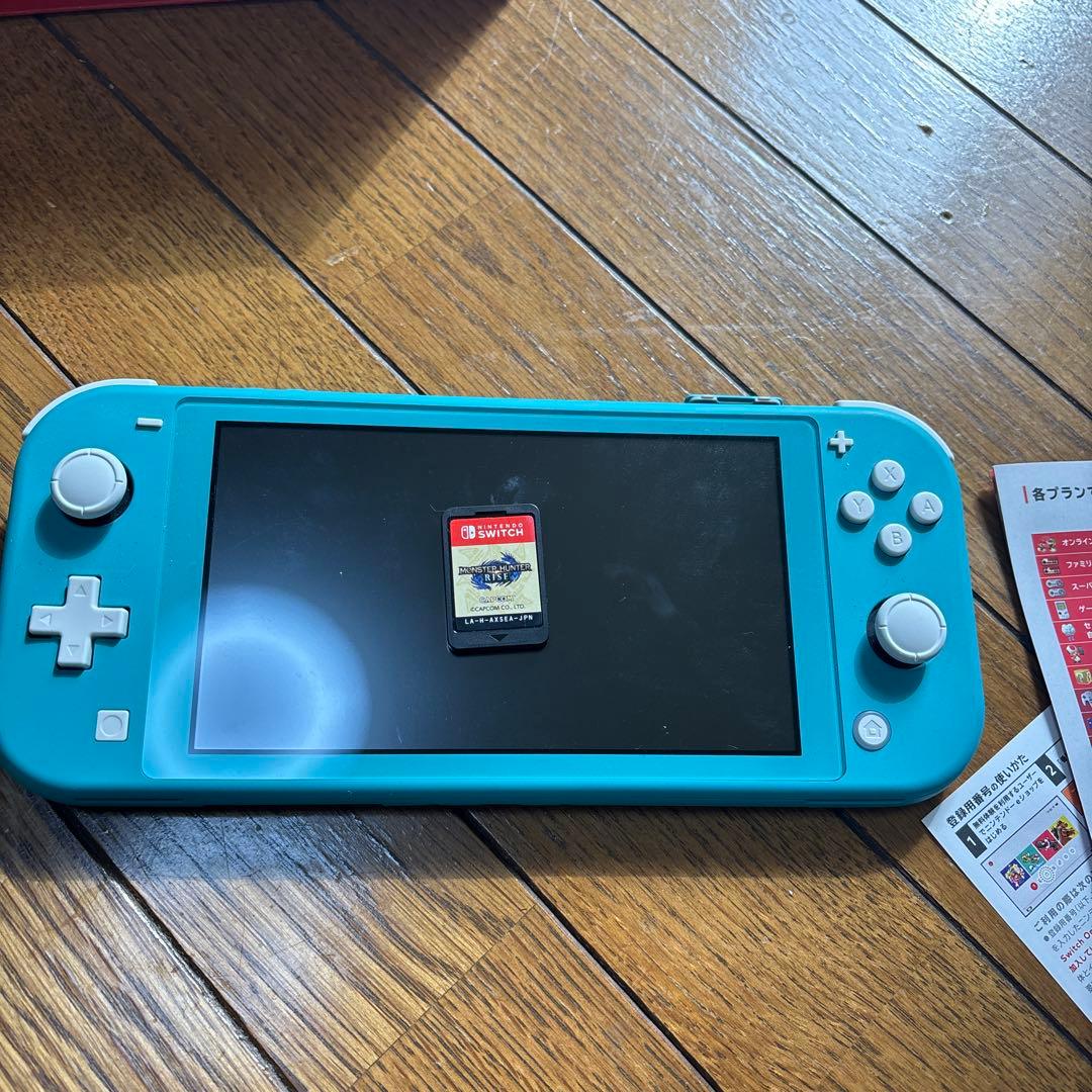 Nintendo Switch Lite ターコイズ 本体 モンハンライズ付き - メルカリ