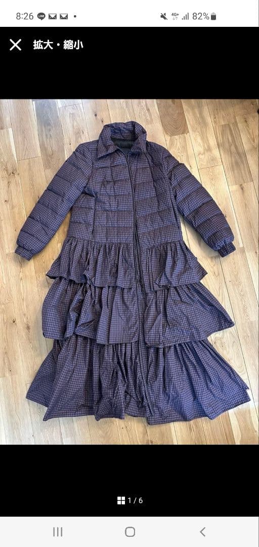 レッドバレンティノ　ロングダウン　ピンクチェック RED VALENTINO（レッドヴァレンティノ） ダウンコート ダウン