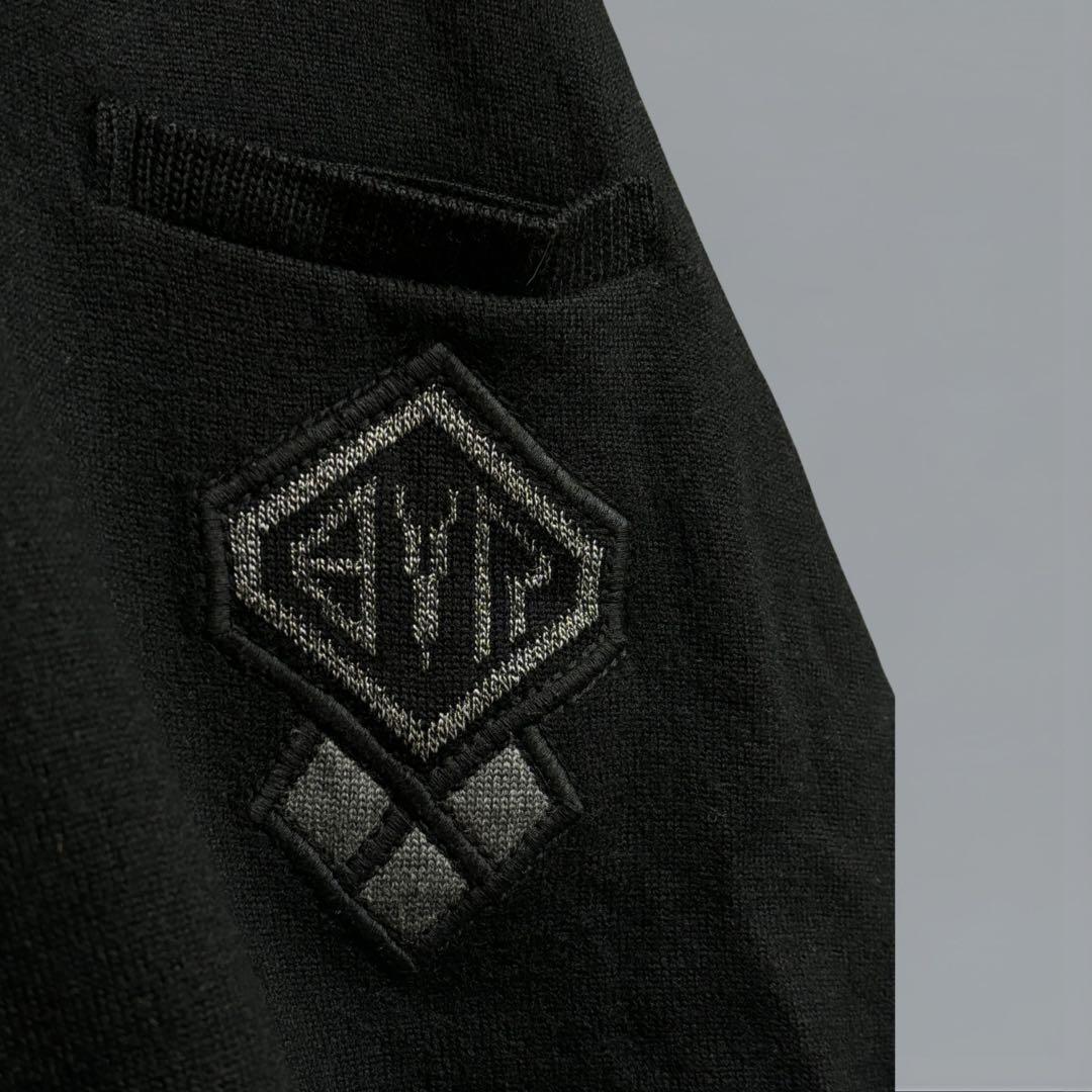 希少 ライカ製 Vネックニット 90s 黒 ドリスヴァンノッテン代理店 L