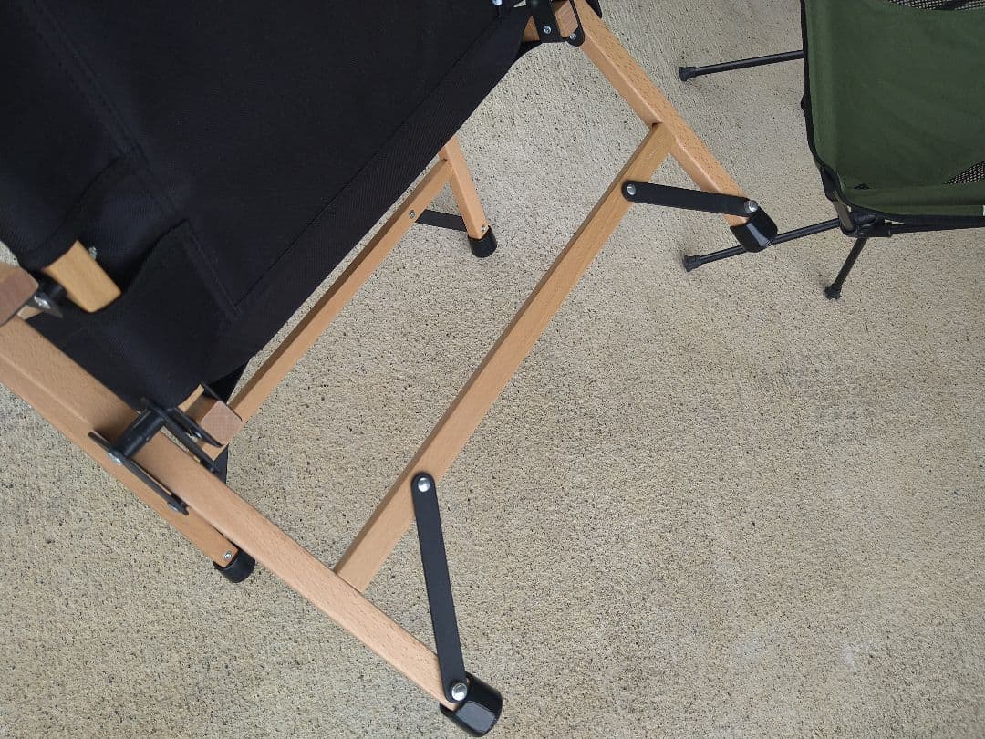 キャンプチェア2脚セット♪swen別注ウッドローチェア♪と焚き火チェア