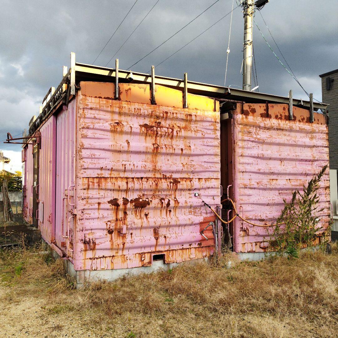 一両海上コンテナコンテナプレハブワムハチ貨車ジャンクガーデン