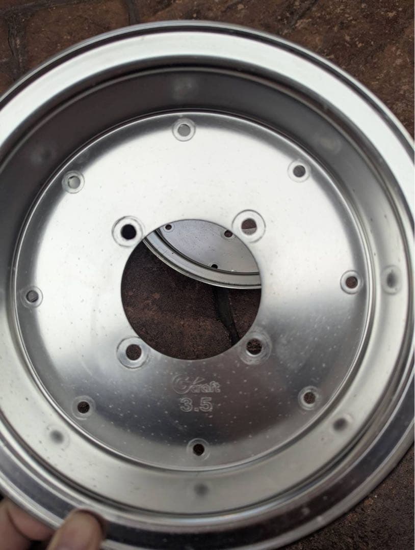 最終値下げしました！gクラフトアルミ製穴無しホイール 3.5J 8インチ