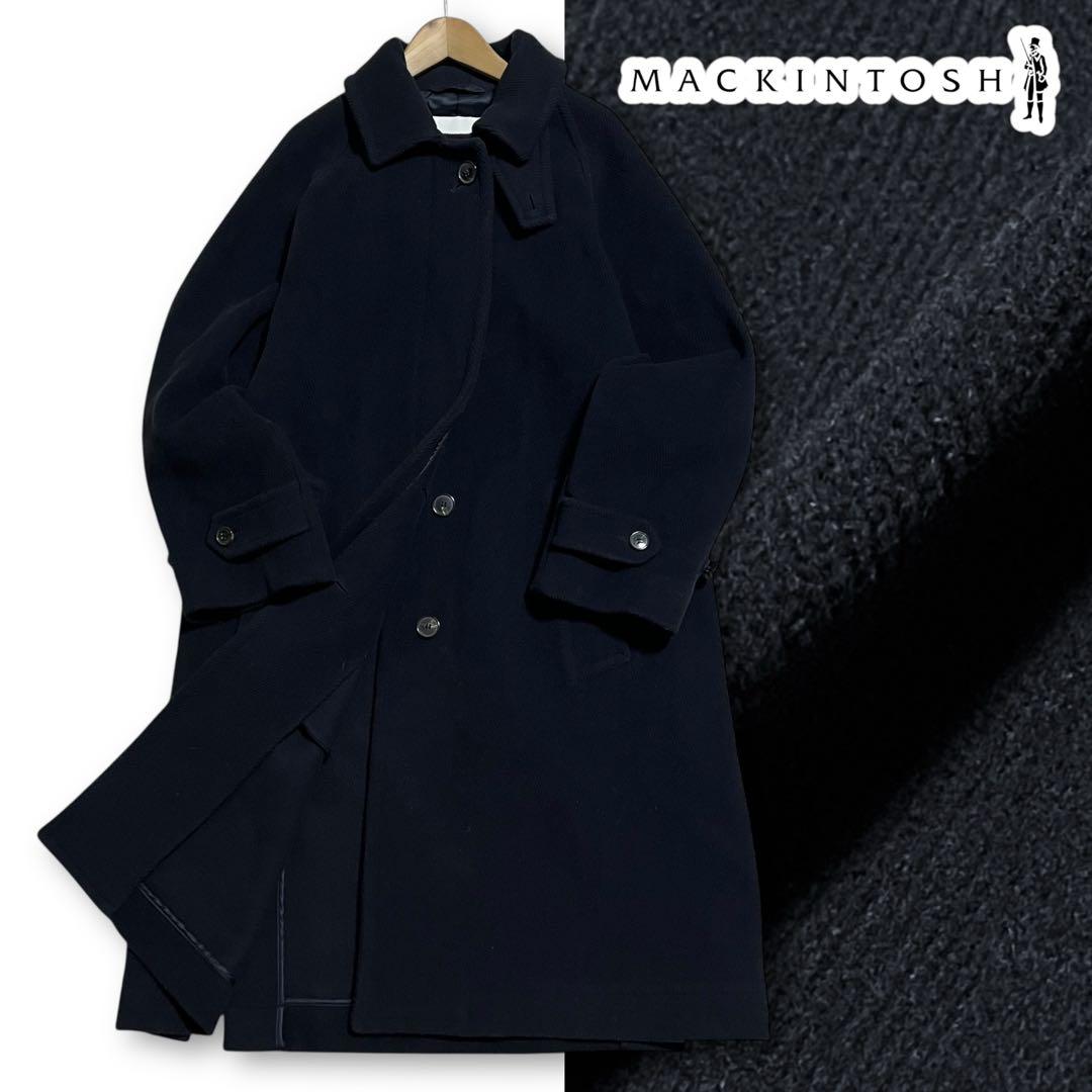 美品　現行 白タグ マッキントッシュ 肉厚 ウールヘリンボーン バルカラーコート MACKINTOSH（マッキントッシュ）BELFORD / バルカラーコート グレー