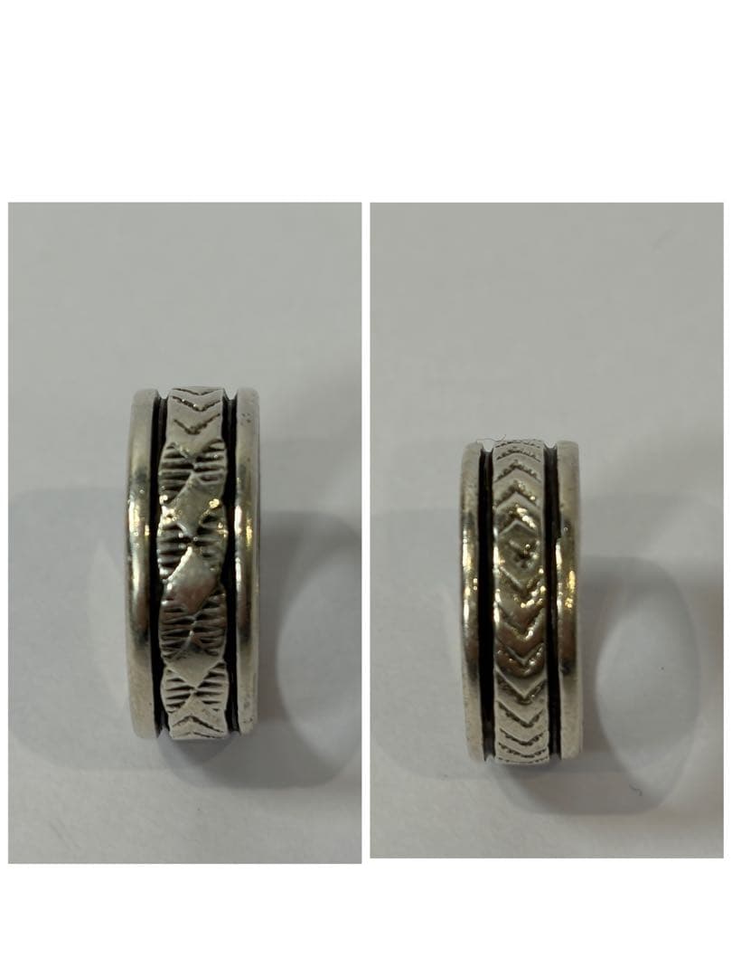 ナバホ族 ブルースモーガン作 スタンプワークリング インディアン