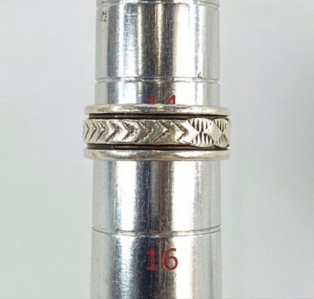 ナバホ族 ブルースモーガン作 スタンプワークリング インディアン