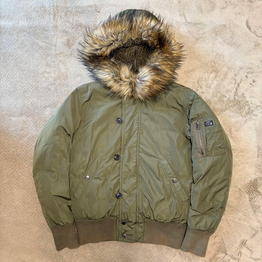 【稀少】DIESEL ディーゼル N2-B ミリタリージャケット カーキ S 美品】 DIESEL ディーゼル N-2B 長丈タイプ N-3B N 78 XL モッズコート