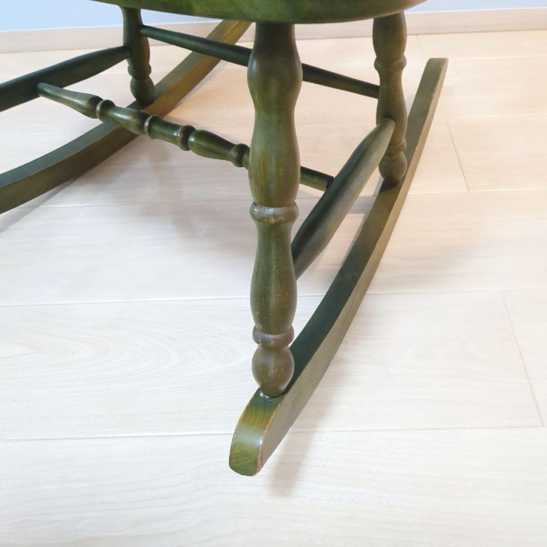 希少カラー 柏木工 KASHIWA ロッキングチェア グリーン アームチェア