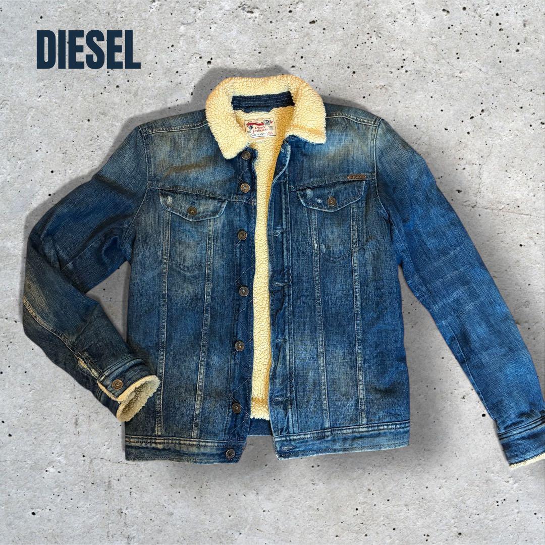人気 冬物 DIESEL 裏ボアデニムジャケット S メンズ ボア襟 防寒 楽天市場】送料無料 DIESEL ディーゼル メンズ ジャケット デニム