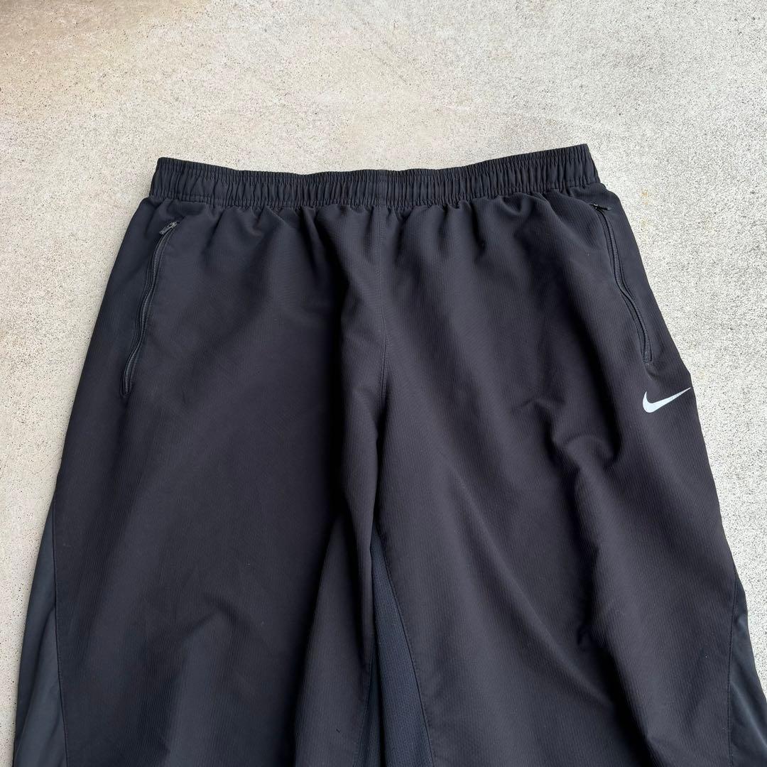 NIKEヴィンテージ00sテックナイロンワイドパンツY2K古着ギミックXL黒
