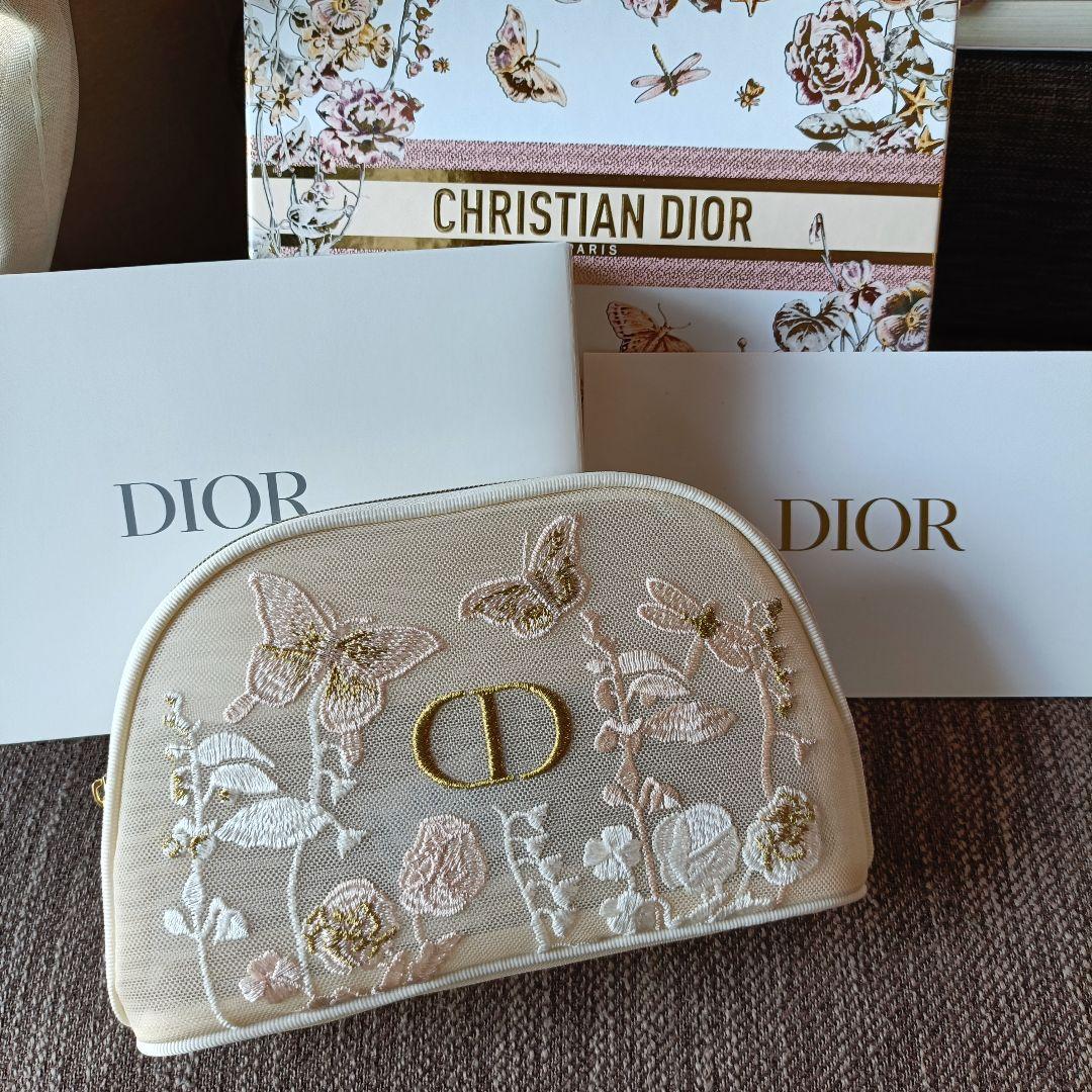 限定Dior マザーズデイ 母の日 ノベルティ 刺繍ポーチ ギフトボックス付き