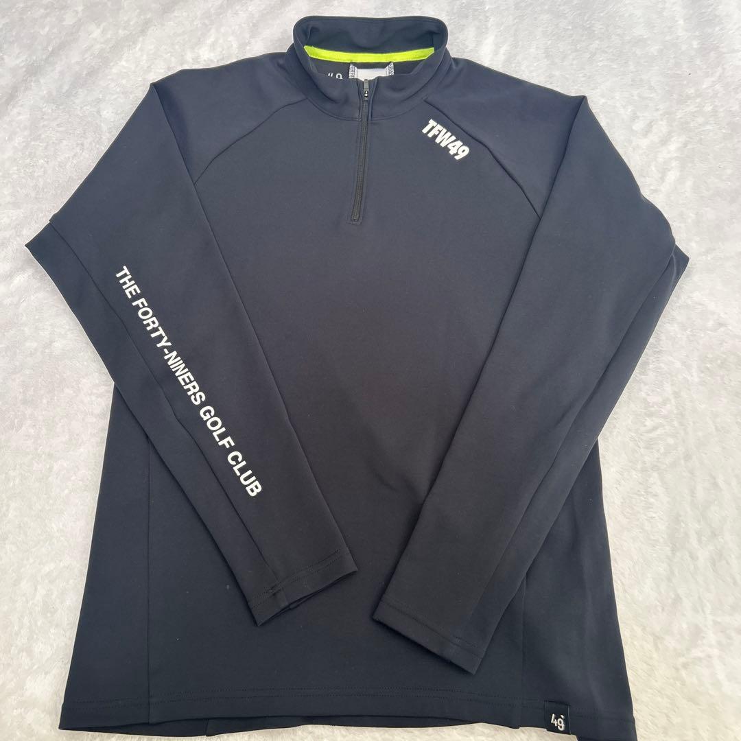 TFW49 長袖ポロセーター Mサイズ ネイビー
