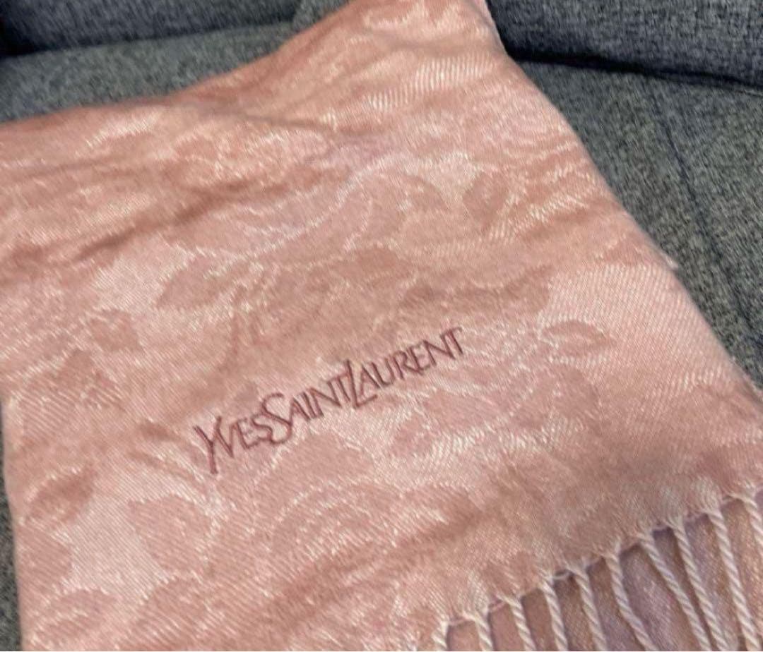 イヴサンローラン ウール＆シルク ひざ掛け ショール ストール