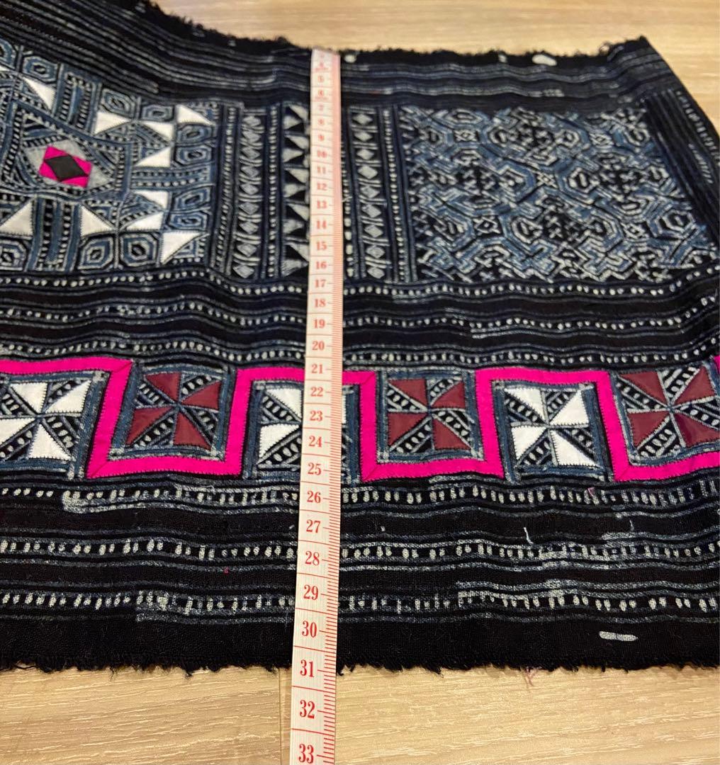 新品】モン族 手描き染め 一点もの バティック 5m 少数民族 刺繍 臈纈