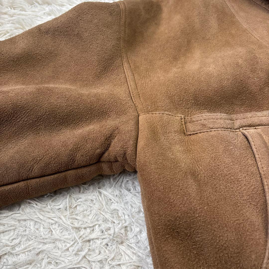 希少【SHEARLING】USA くるみボタン ムートン ボアスエード US M