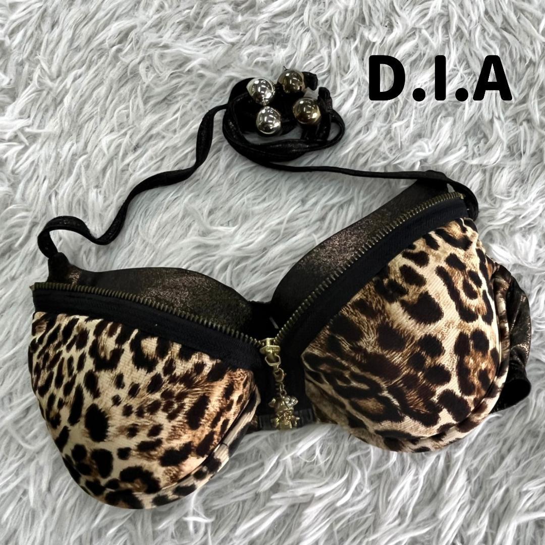 ギャル』d.i.a ダイヤ 見せブラ ヒョウ柄 ドクロジップ - メルカリ
