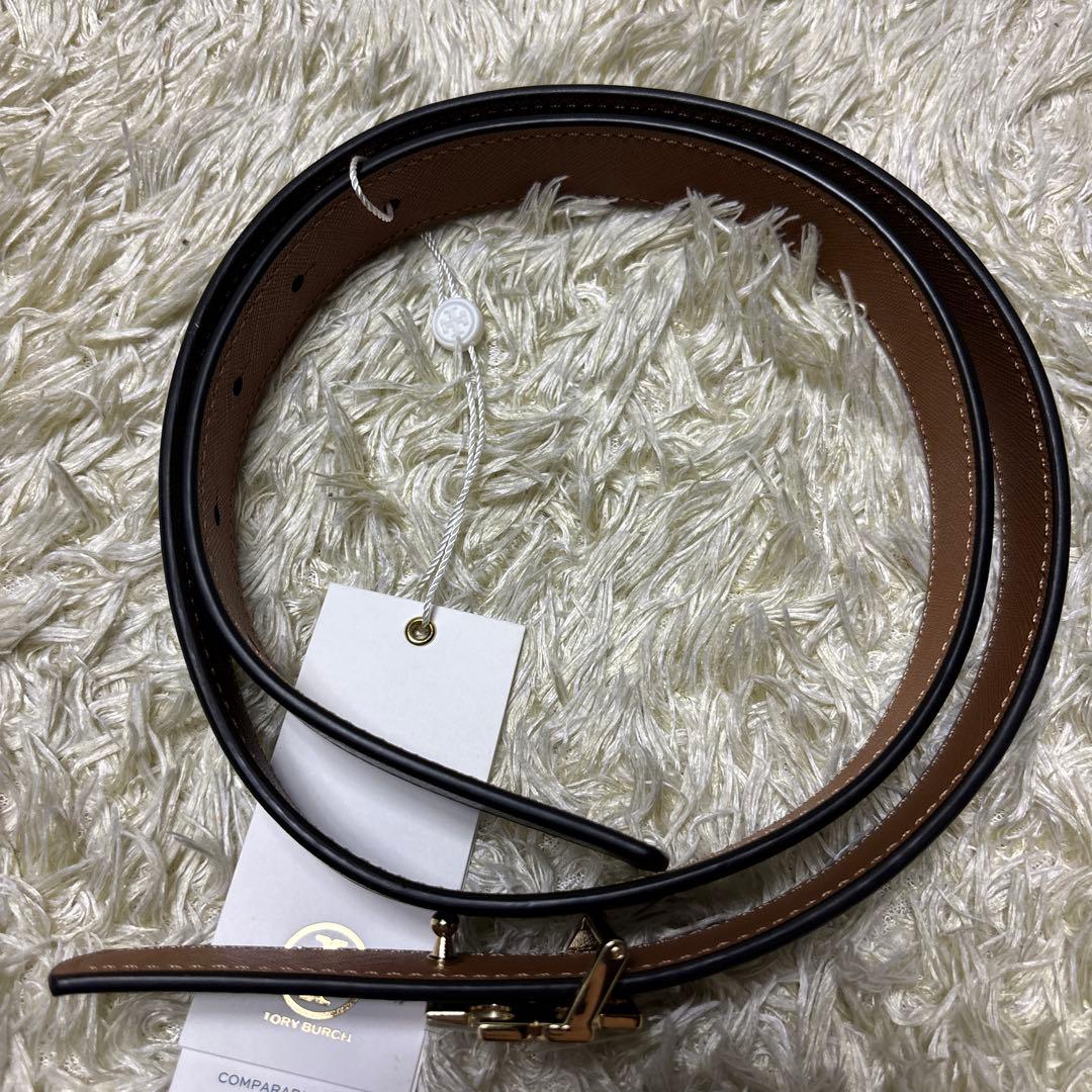 タグ付未使用 TORY BURCH トリーバーチ リバーシブル ロゴベルト XS