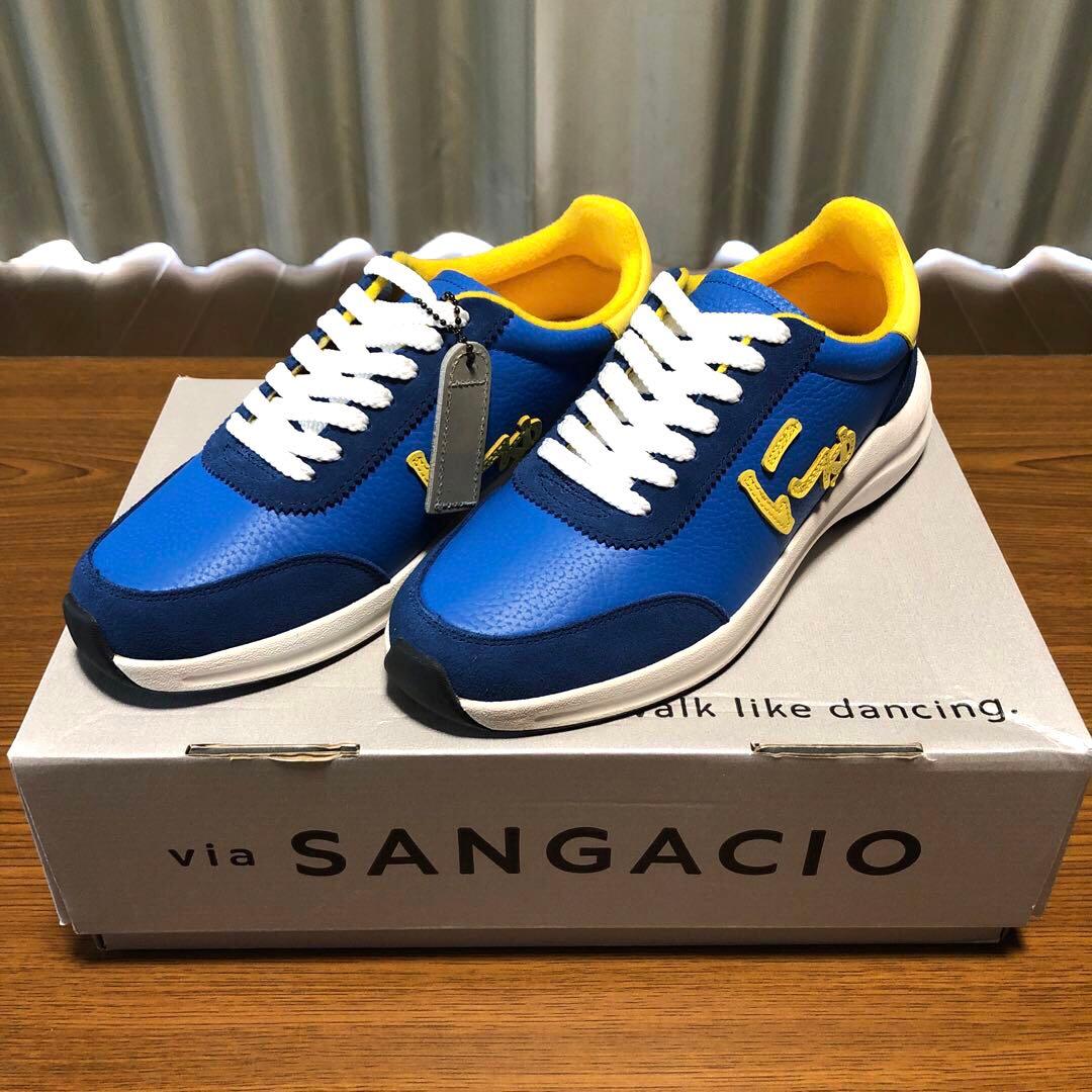 SANGACIO サンガッチョ にゅ〜ず スニーカー BLUE×YELLOW - メルカリ