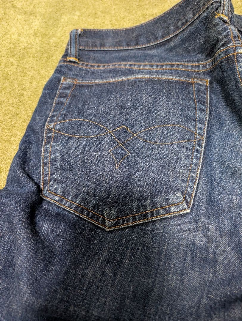 RRL ダークブルー ストレートデニム 34×32 - メルカリ
