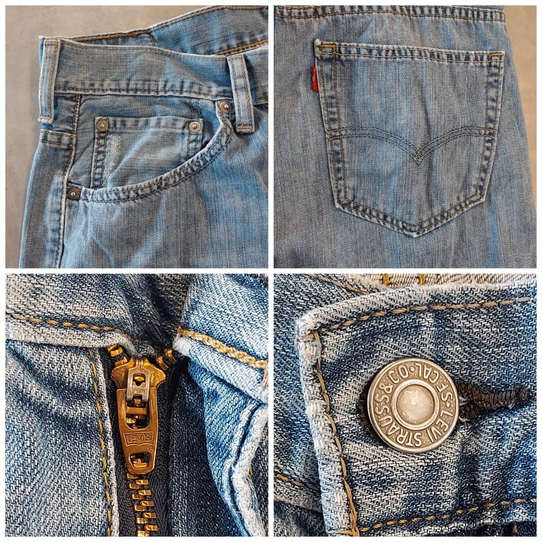 リーバイス569 Levis W32 ブルーデニム 青 ヒゲ 古着 18313 - メルカリ