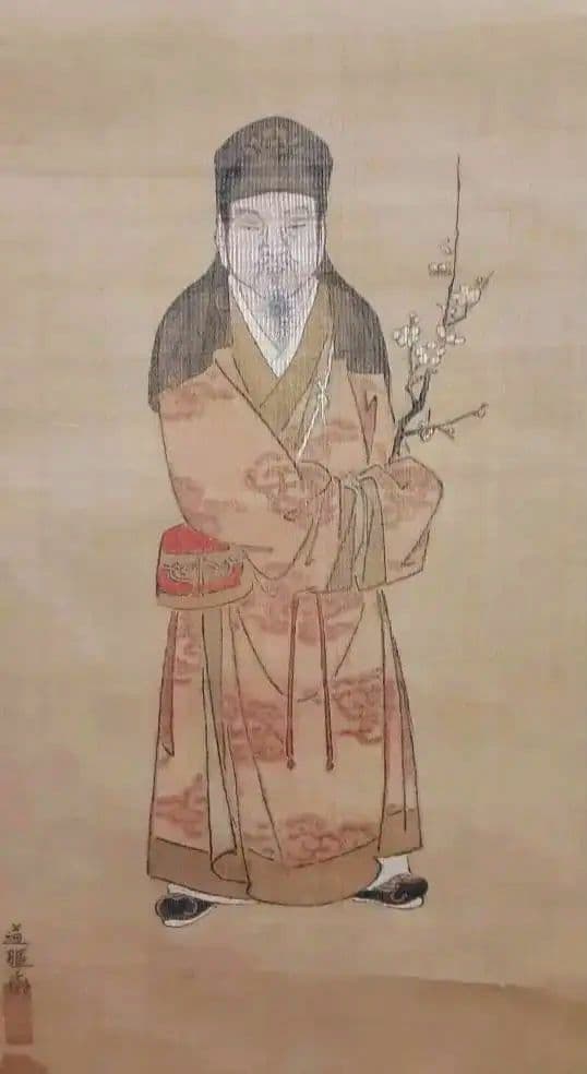 海北友雪掛け軸二重箱入り肉筆京都の老舗表具店表装