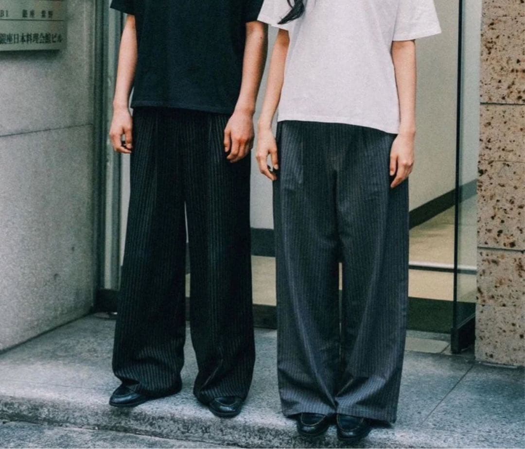 SeekSole ダークグレー ストライプ スラックス seeksole ストライプスラックス2025年最新】SeekSole スラックスの人気