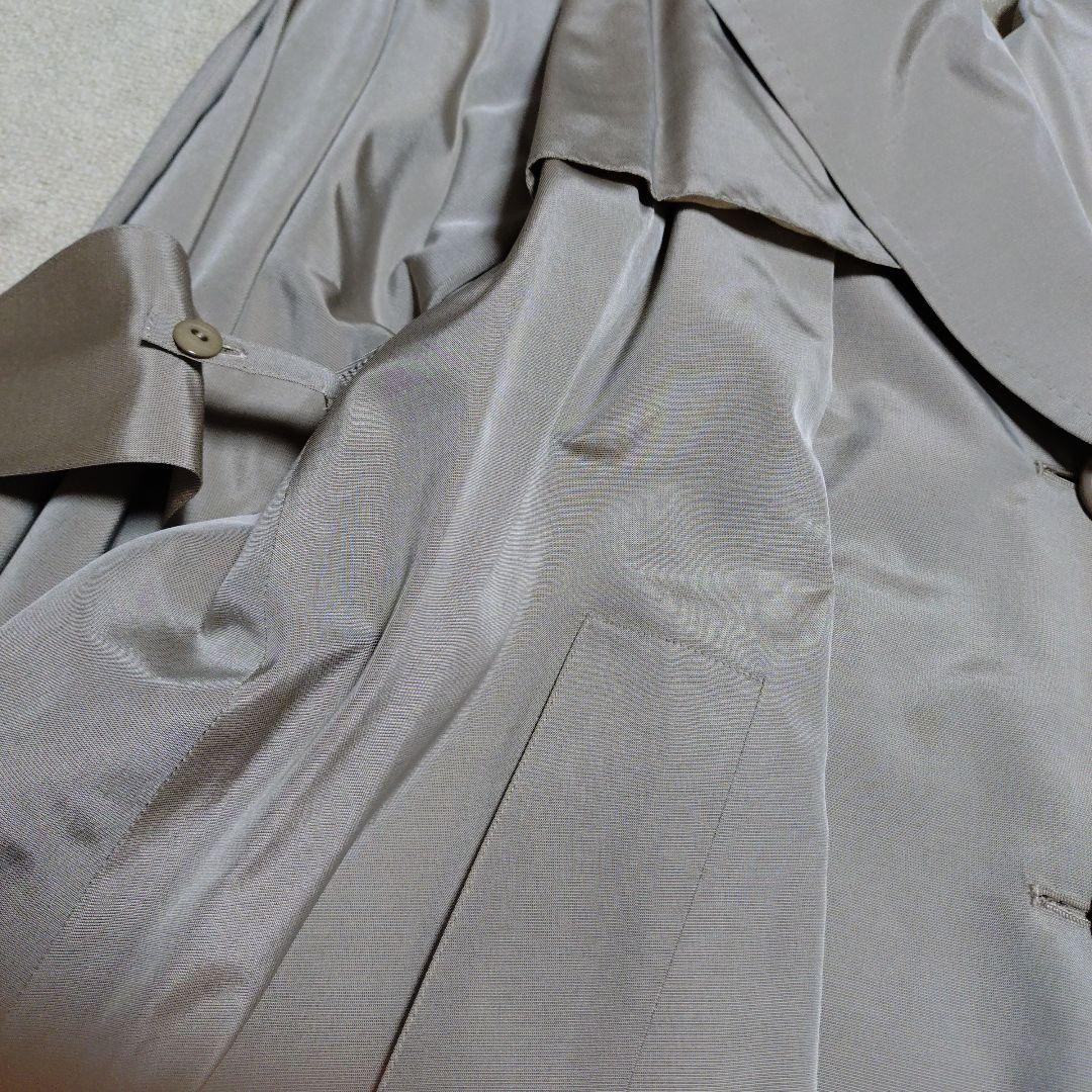 ヴィンテージChristian Dior グレー トレンチコート サテン仕上げ