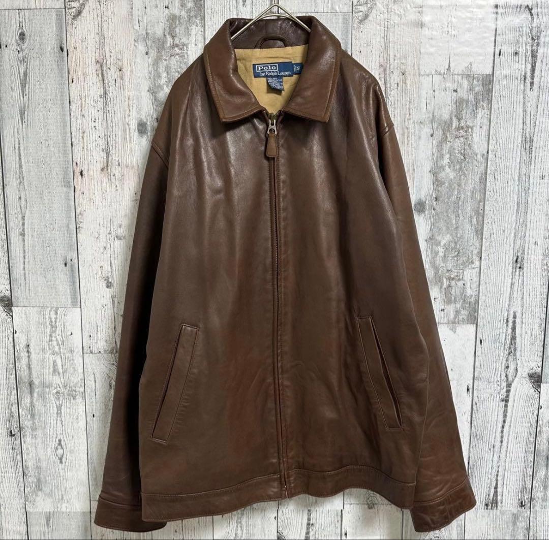 希少・定価15万円】ポロ ラルフローレン スイングトップ レザー