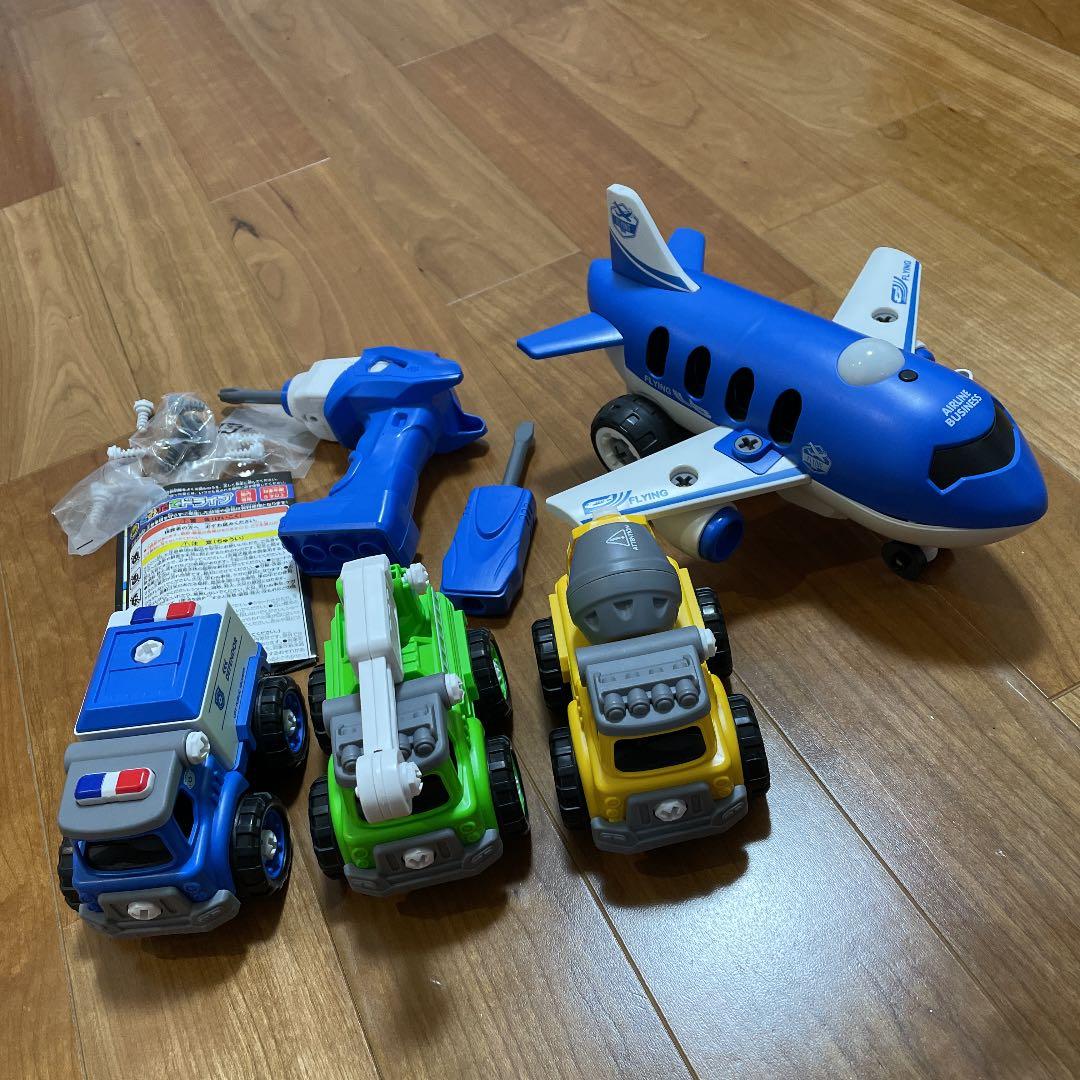 くみたてドライブ　飛行機　クレーン車　パトロールトラック　ミニサー車　組み立て Excavator videos for children | Construction vehicle RC | Car toys
