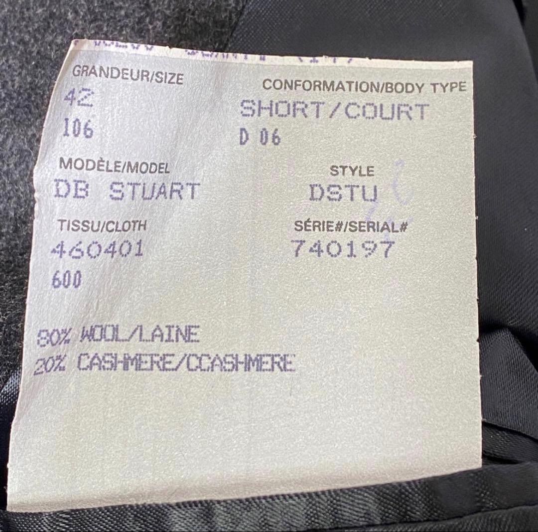 美品 ポールスチュアート 本国ライン カシミア混ダブルチェスター