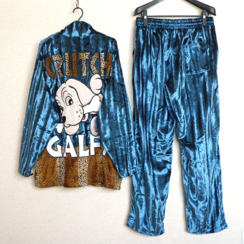 ガルフィー GALFY ジャージ ベロア セットアップ エメラルドブルー