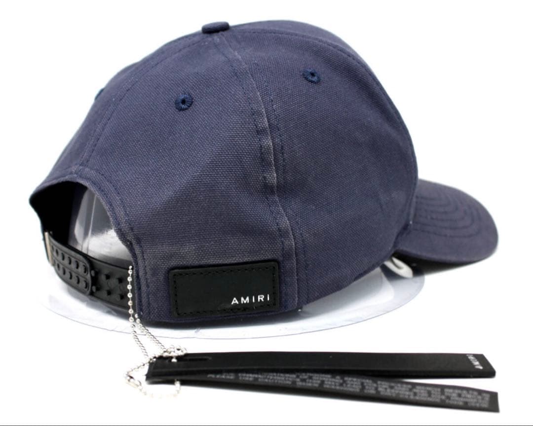正規品 AMIRI アミリ キャンバス スナップバック キャップ ネイビー